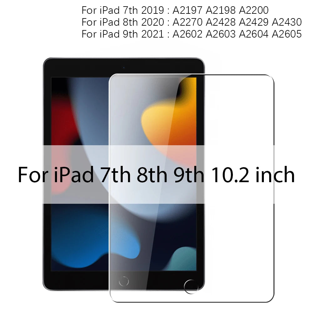 Tempered Glass Screen Protector for iPad – 9.7", 10.2", 10.9", 11" & 12.9"