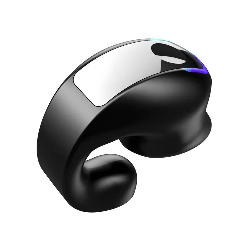Wireless Bluetooth Clip-On Earphones – Open-Ear Headphones with Mic