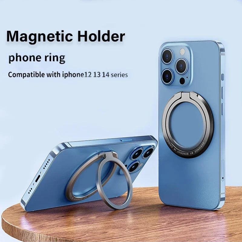 MagSafe Magnetic Phone Ring Holder- Adjustable Finger Grip & Stand.