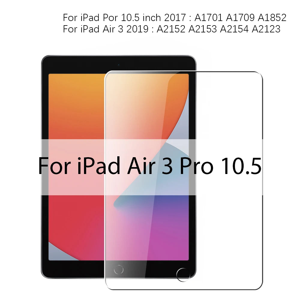 Tempered Glass Screen Protector for iPad – 9.7", 10.2", 10.9", 11" & 12.9"