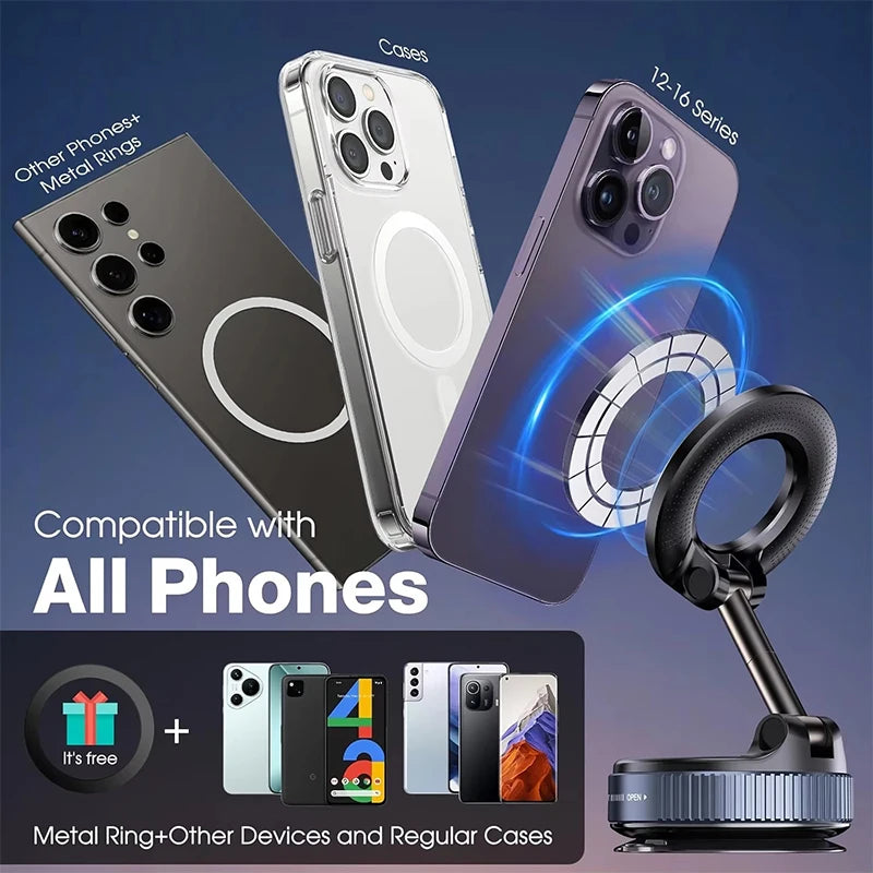 360° Magnetic phone holder- Universal Mount for Car, Desk & Home