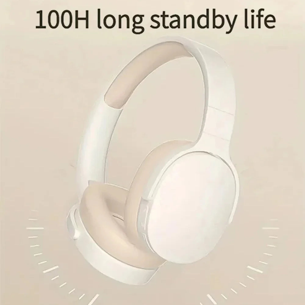 Bluetooth 5.3 Wireless Headphones with Noise Reduction & Foldable Design