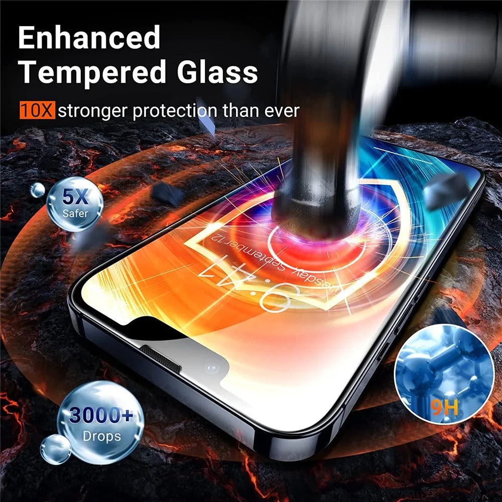 9H Tempered Glass Screen Protector for iPhone – HD Clear Screen Protection