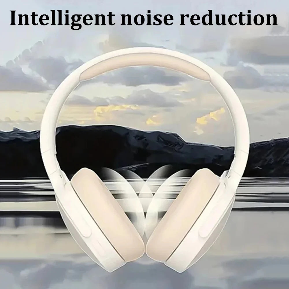 Bluetooth 5.3 Wireless Headphones with Noise Reduction & Foldable Design