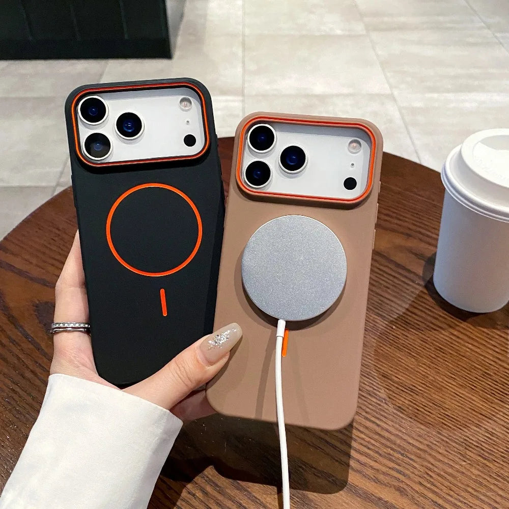 Magnetic Matte iPhone Case- Wireless Charging Compatible.