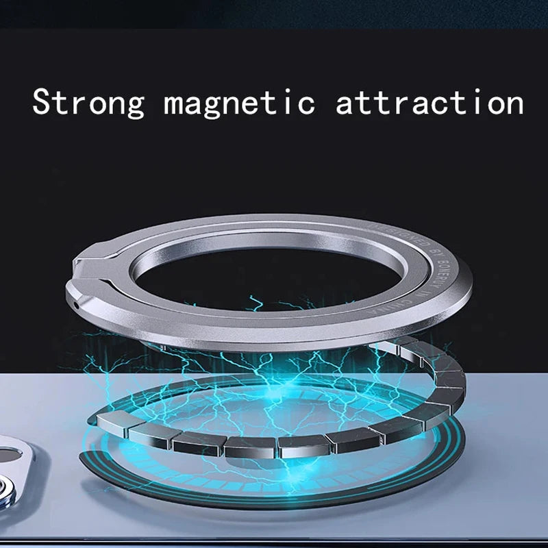 MagSafe Magnetic Phone Ring Holder- Adjustable Finger Grip & Stand.
