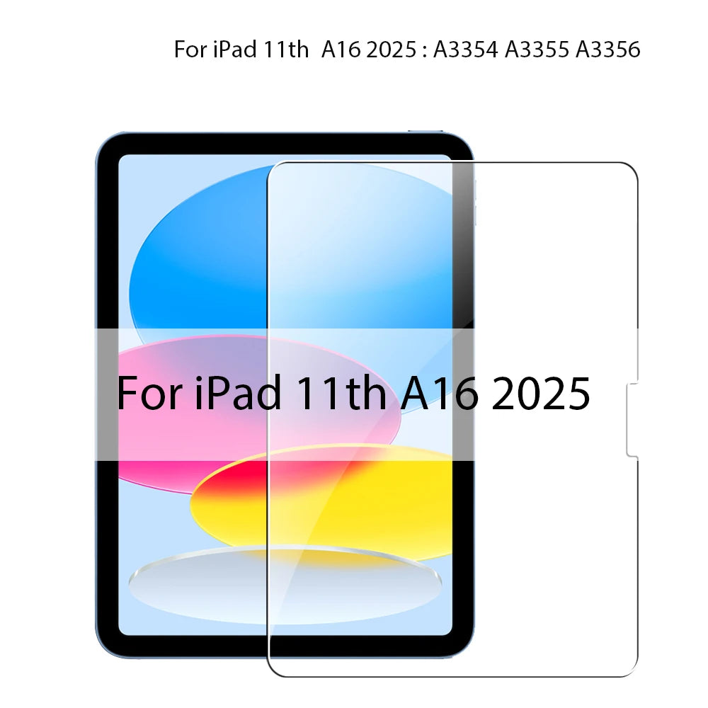 Tempered Glass Screen Protector for iPad – 9.7", 10.2", 10.9", 11" & 12.9"