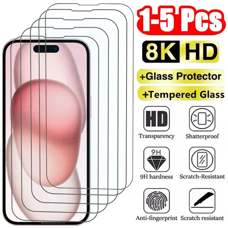 9H Tempered Glass Screen Protector for iPhone – HD Clear Screen Protection